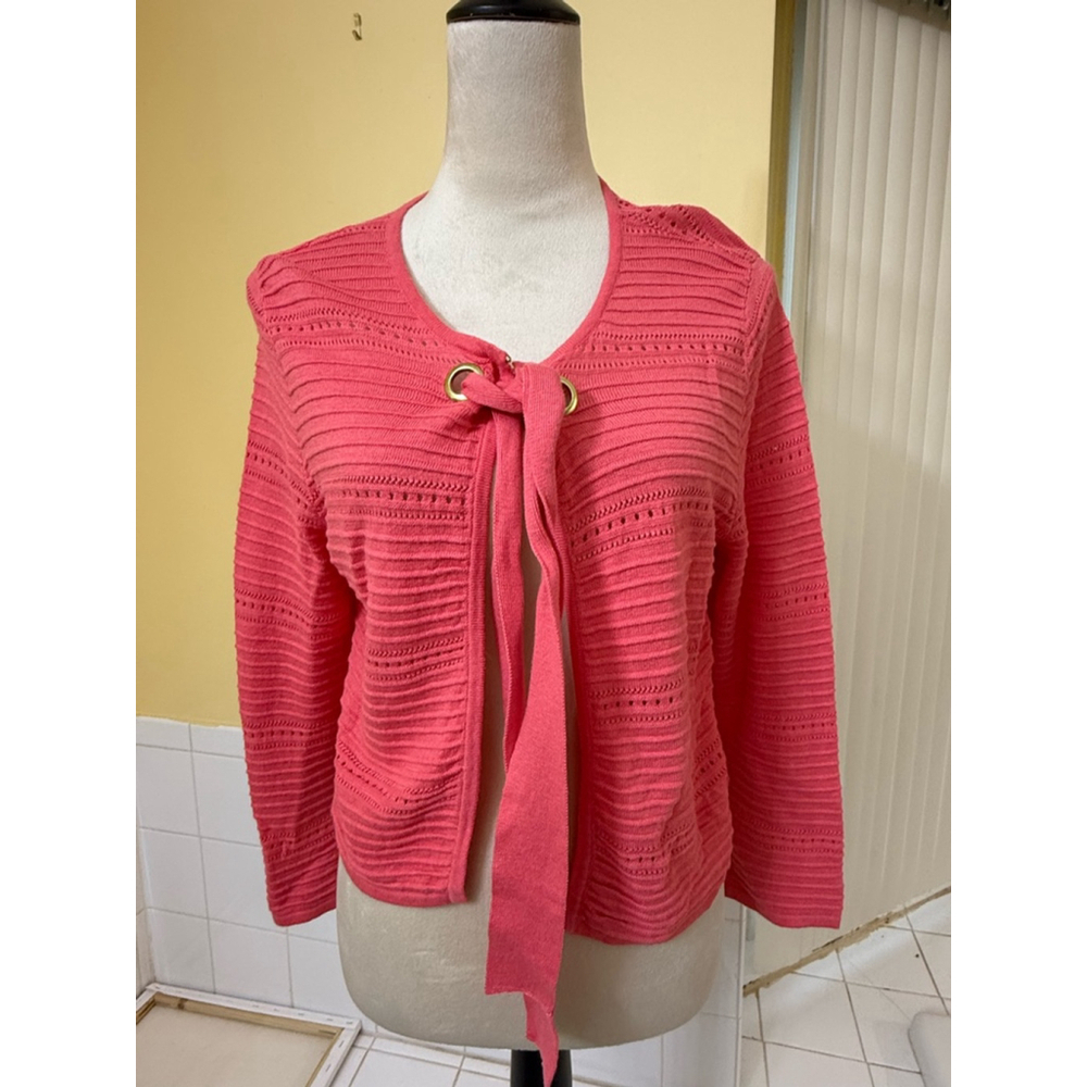 Women's new work and company 7th Avenue Cardigan Size M Coral